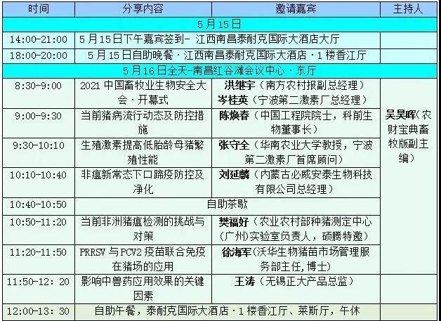 2021中国畜牧业生物安全大会最新议程+交通指引