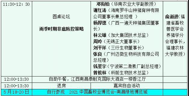 2021中国畜牧业生物安全大会最新议程+交通指引