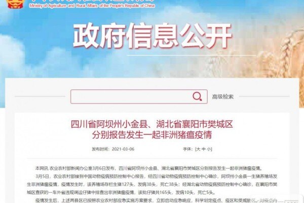 警惕！三天内公布3起非瘟疫情