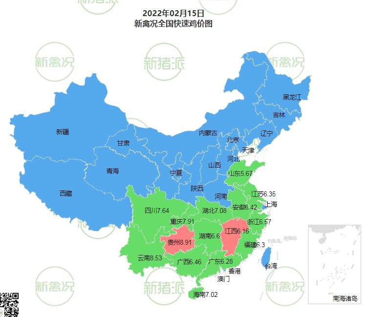 2月15日 今日雞價(jià) 穩(wěn)跌不一【法國(guó)詩(shī)華·特約雞價(jià)指數(shù)】