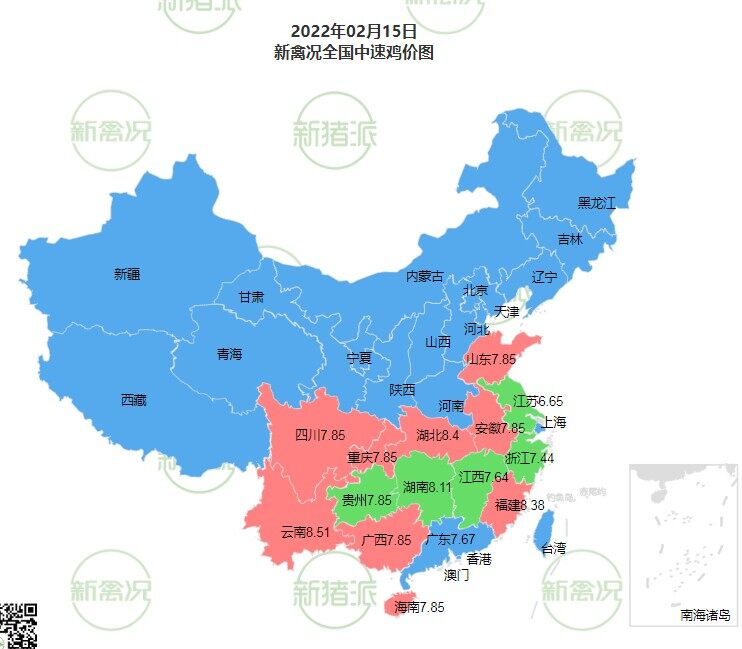 2月15日 今日雞價(jià) 穩(wěn)跌不一【法國(guó)詩(shī)華·特約雞價(jià)指數(shù)】