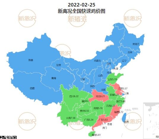 2月25日 广东鸡价稳中有升，多地区中速鸡价格上涨！【法国诗华·特约鸡价指数】