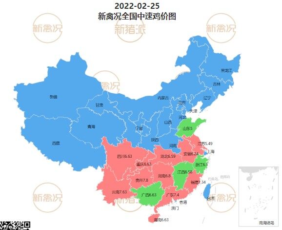 2月25日 广东鸡价稳中有升，多地区中速鸡价格上涨！【法国诗华·特约鸡价指数】