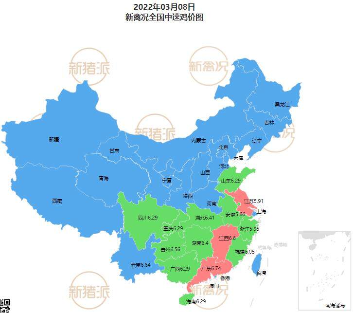 3月8日  鄂湘地区、江浙地区鸡价小涨，广东肉鸡价格稳中有升【法国诗华·特约鸡价指数】