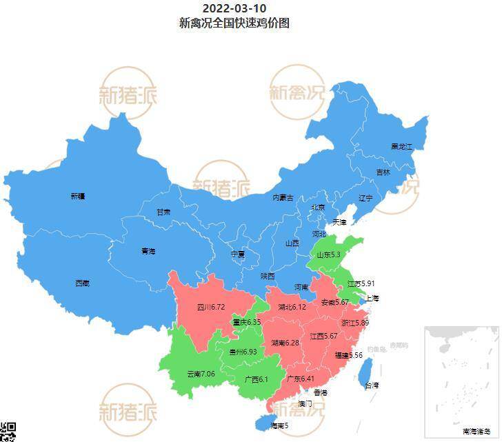 3月10日 广东肉鸡价格稳中有升,安徽地区鸡价继续上涨【鸡价指数】