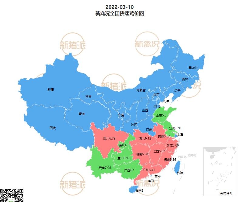 3月11日  各地雞價主穩，川渝地區雞價穩中有升【雞價指數】