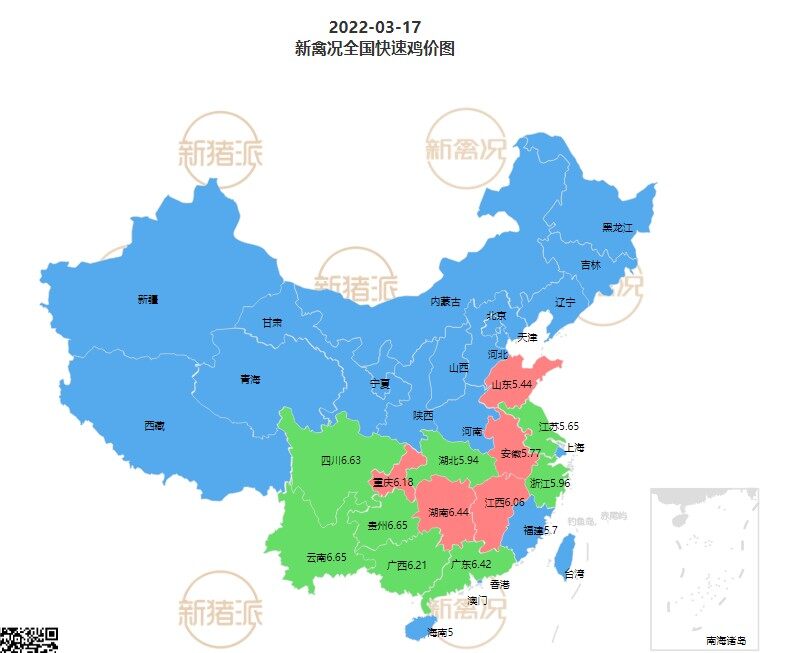 3月17日 各地区鸡价稳定，安徽、浙江鸡价小幅下跌【新禽况·鸡价指数】