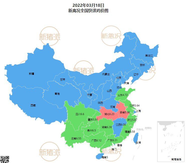 3月18日  疫情影响，广东鸡价震荡，大部分地区鸡价小幅下调【法国诗华·特约鸡价指数】