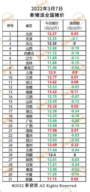 3月7日：猪价连跌5日，6元大关已失守，规模猪企生猪出栏却还要大增？|新猪派猪价