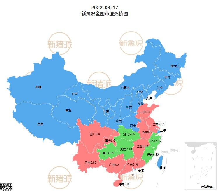 3月17日 各地区鸡价稳定，安徽、浙江鸡价小幅下跌【新禽况·鸡价指数】