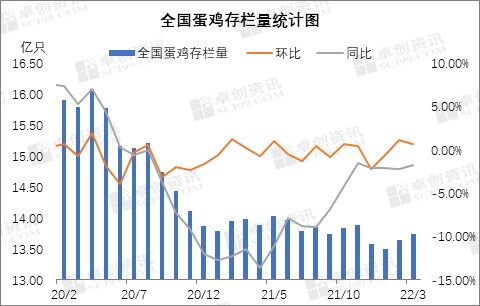 二季度蛋价有回落风险！蛋鸡存栏量触底微增，库存水平不一