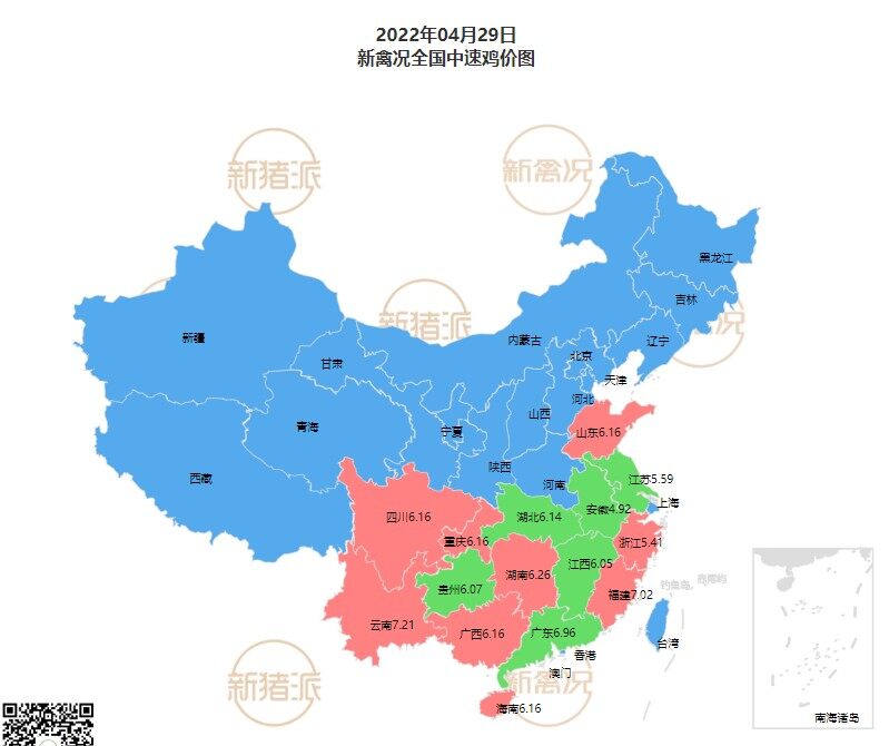 4月29日 雞價(jià)有降？粵東、福建雞價(jià)回落，部分地區(qū)雞價(jià)穩(wěn)定【法國(guó)詩(shī)華·特約雞價(jià)指數(shù)】