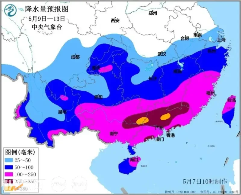 入汛以来最强降雨来袭！广东、广西个别地区降雨量或达历史极值！警惕洪水发生