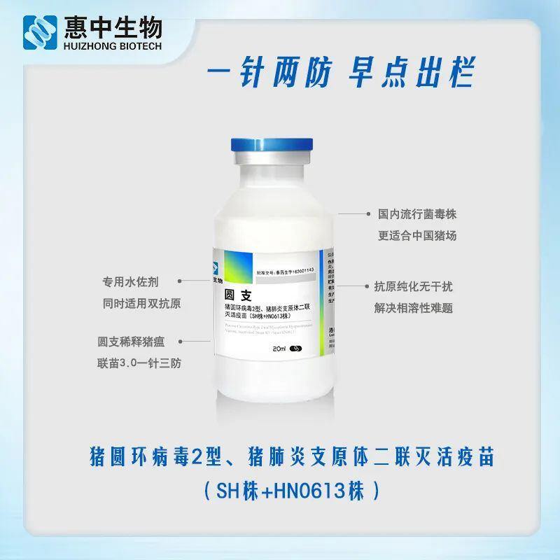 惠中生物-圆支二联疫苗入围中国猪业抗疫增效技术创新大赛候选项目