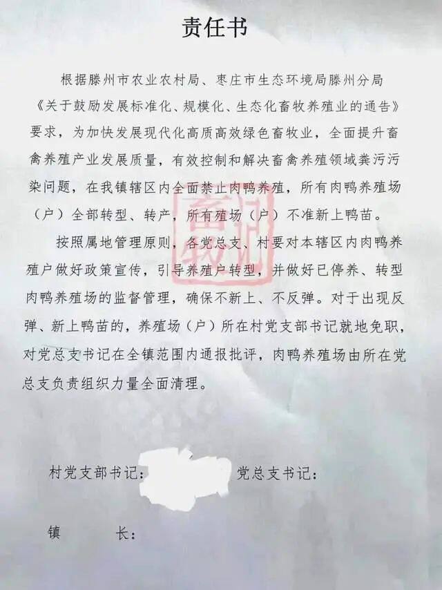 停养！山东一地全面禁止违法养殖，管理不力官员就地免职