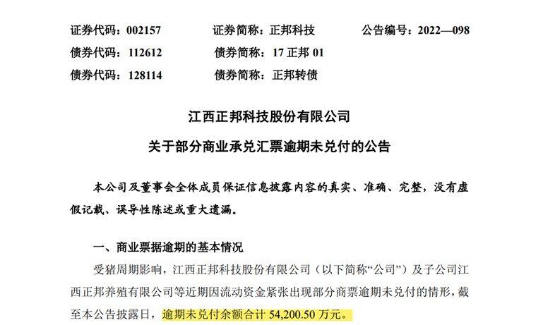 被困在黎明前的正邦:成本30.15元/公斤,负债率97%,亏损212亿元...