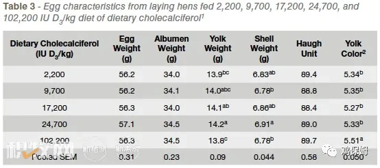 最新研究结果——蛋鸡维生素 D安全添加量