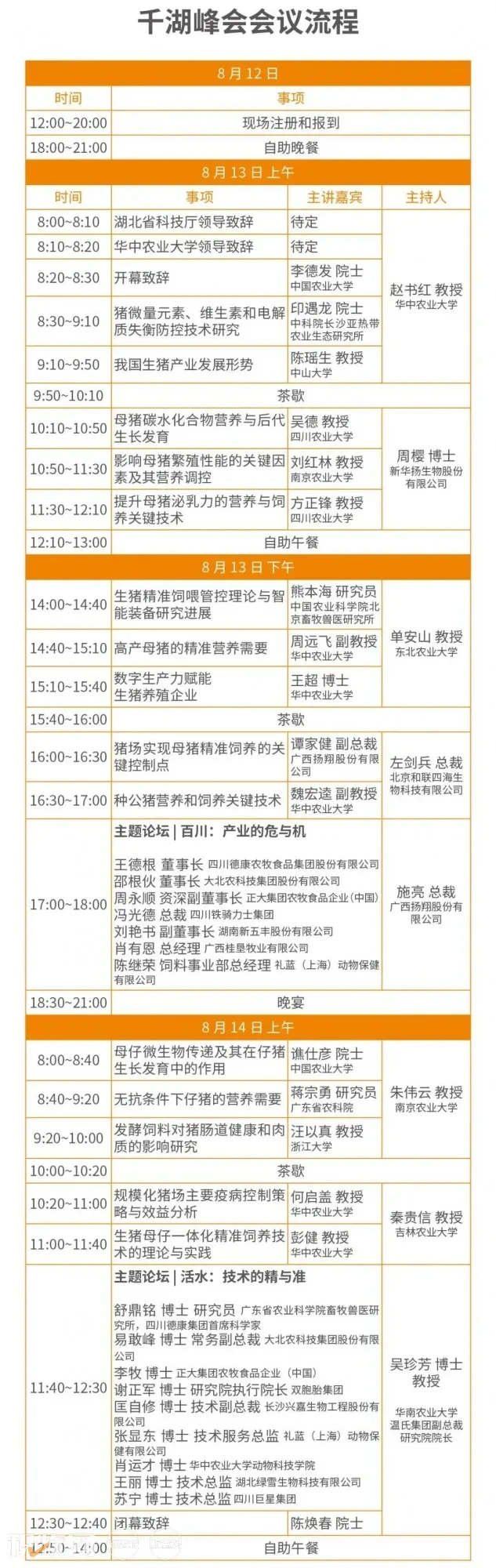 8月12-14日|千湖峰会·生猪母仔一体化精准饲养技术高峰研讨会与您武汉相聚