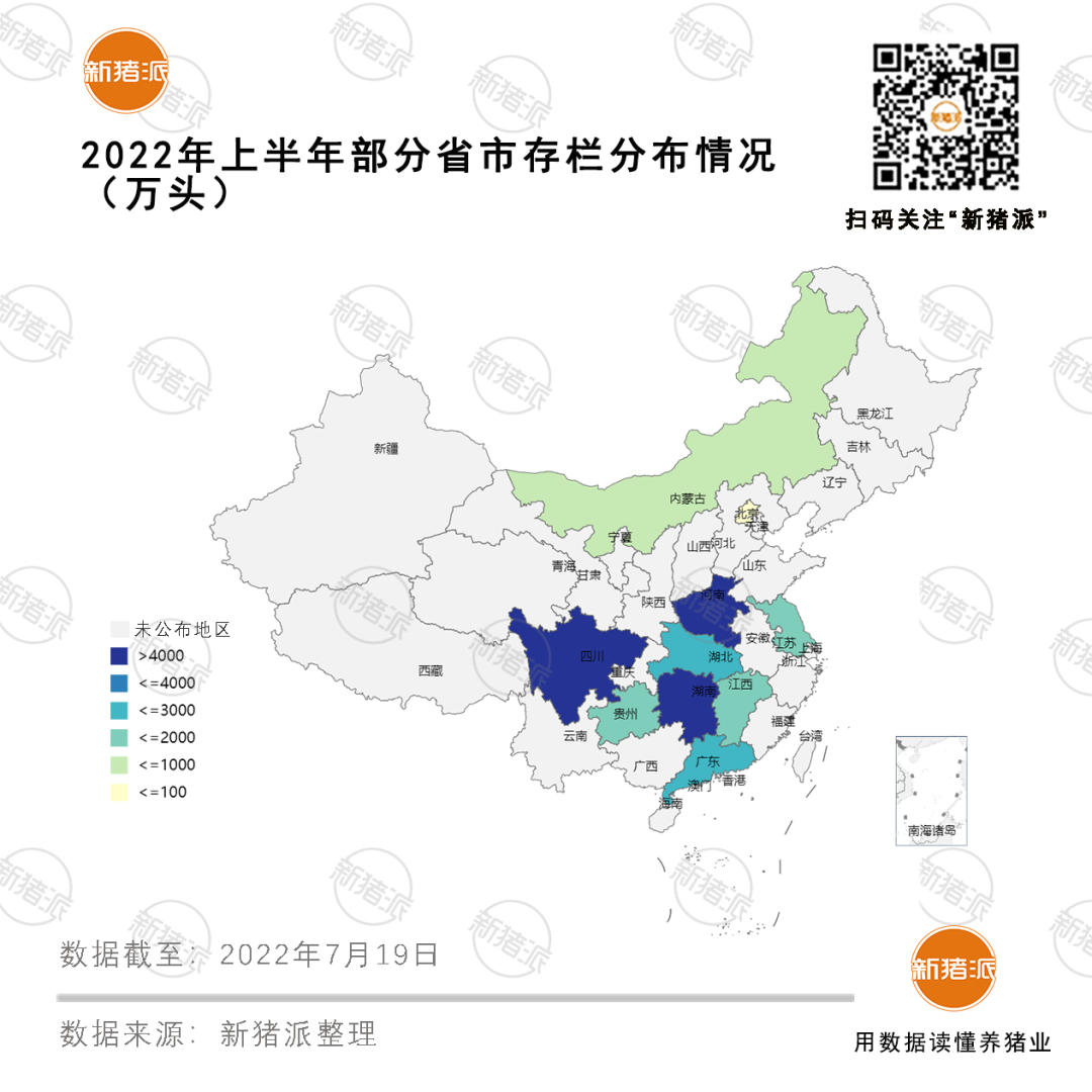 占全国58%！13省市上半年出栏生猪2.1亿头，河南3222万头排第一！