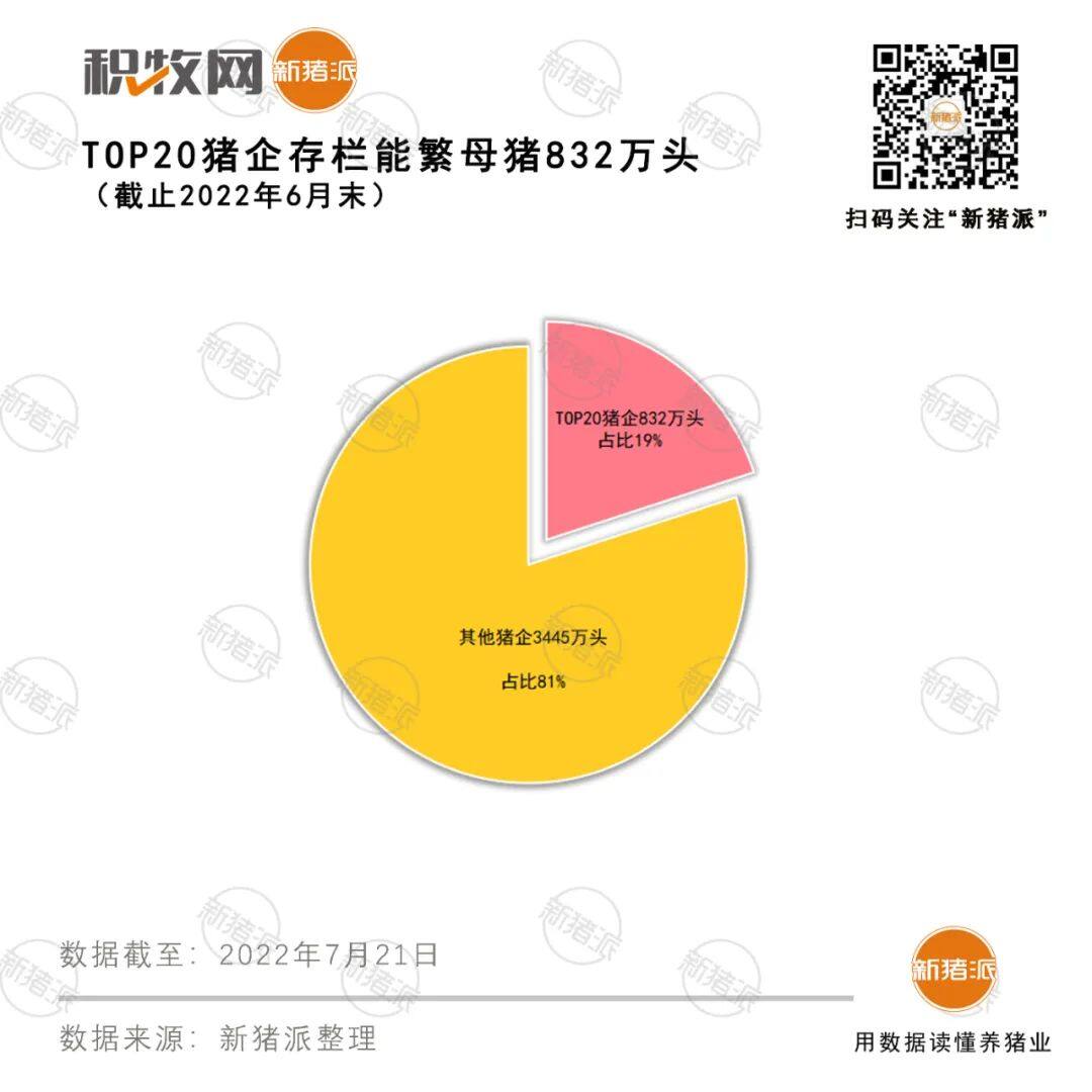 5年翻2倍！2022年TOP20猪企预计出栏1.7亿头，傲农、双胞胎、牧原、禾丰、德康增速惊人