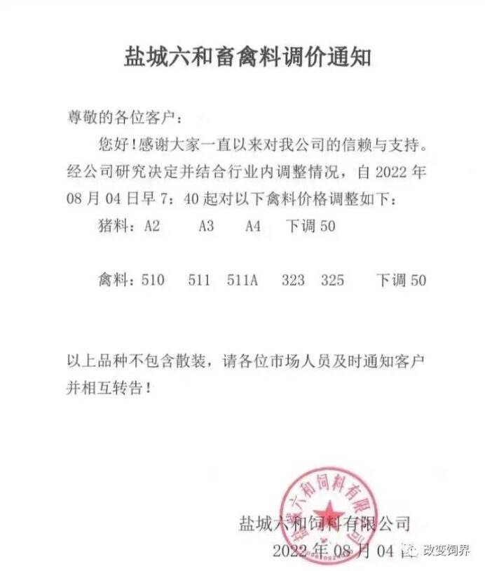 玉米、豆粕价格齐降，猪料最高下调300元/吨