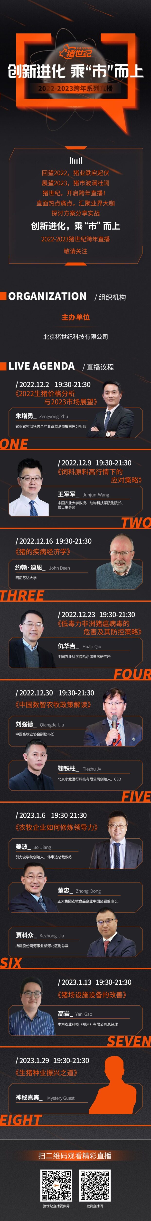 2023年养猪业怎么看？怎么办？ 朱增勇、王军军、约翰·迪恩、仇华吉、刘强德、鞠铁柱、姜波、董忠、贾科众、高岩直播解答！