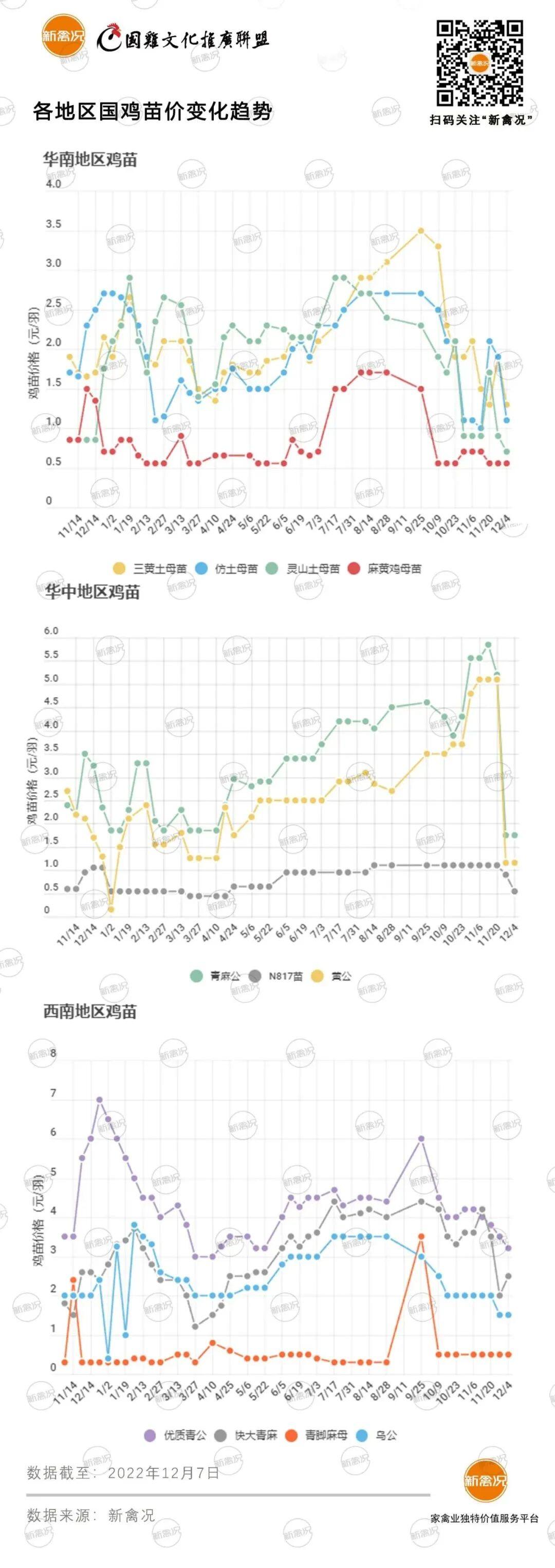 投苗淡季？三黄土母跌0.6元/羽，华南鸡苗“打包销售”，华中淘老鸡、卖菜蛋【苗价分析】