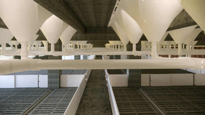 猪舍新型漏斗式排污系统惊艳中国畜博会，20项专利有效降氨降成本