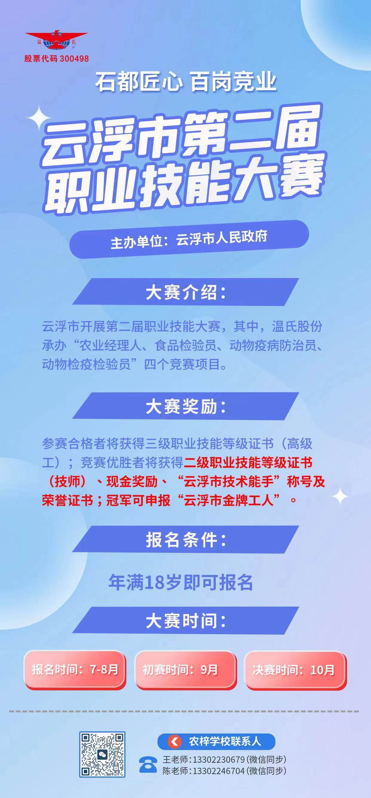 直通国家二级资格证书，全国涉农人才均可参赛！云浮市第二届职业技能大赛启动报名