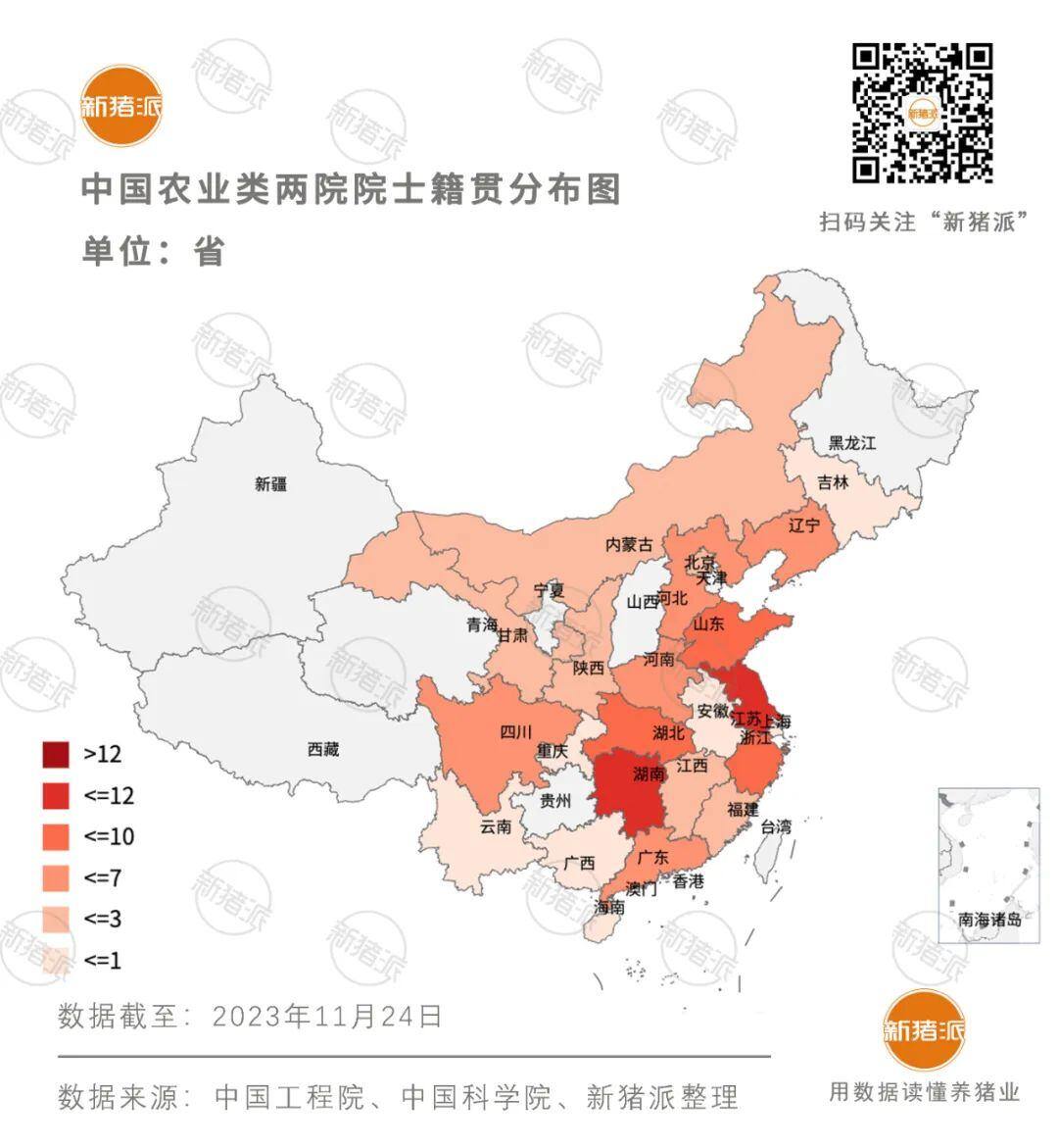 99位农业类院士:畜牧占18%,湖南、江苏籍最多!中国农大共计10位高居榜首