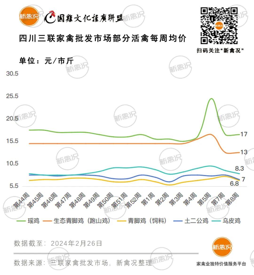 2月28日 川渝、云贵、河北鸡价下调，多地鸡价弱稳【鸡价指数】