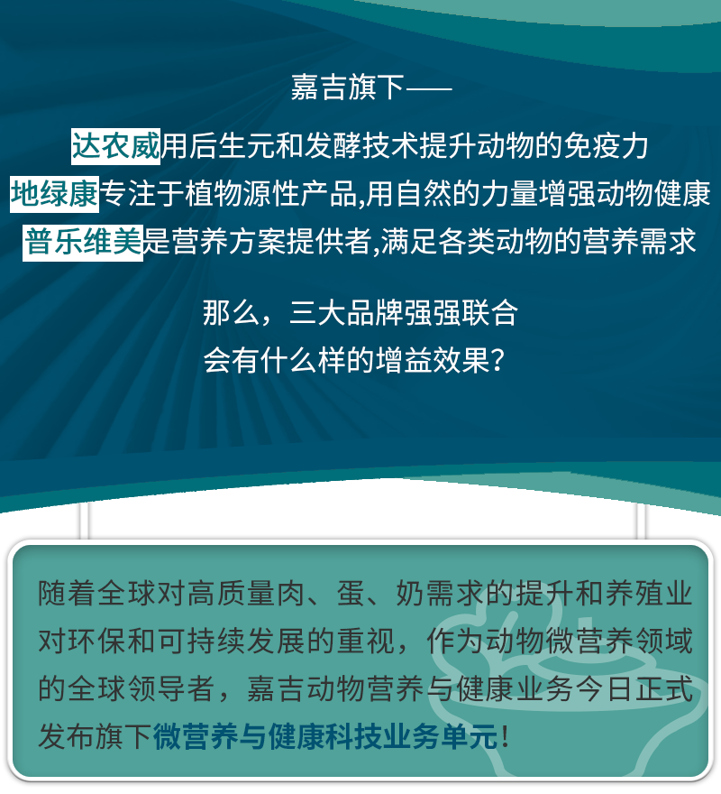 见“微”知著，科技驱动 | 嘉吉微营养与健康科技业务单元全新上线！