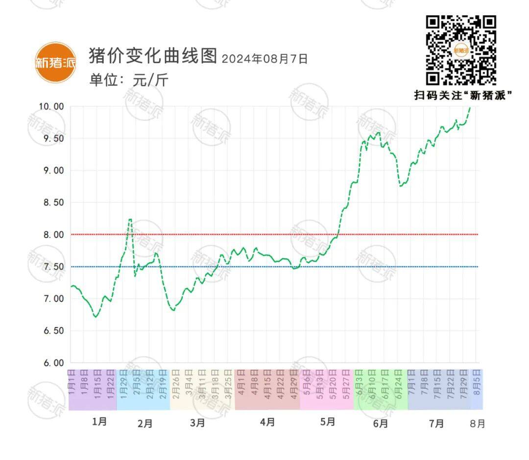 8月7日：全国猪价齐涨，广东继续冲高11.29元/斤【瑞普生物·猪价指数】