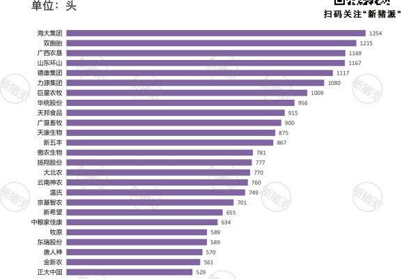 2023年头部猪企人均出栏量