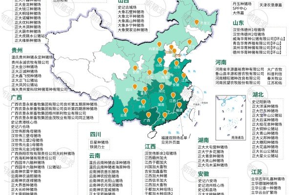 2024年全国蓝耳双阴场分布图