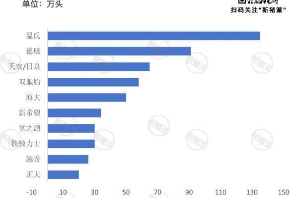 2023年贵州省集团养猪企业生猪出栏量