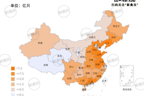 全国肉鸡产量155亿只！白鸡独占50%、中华土鸡23%，山东、广东成南北核心产区【 数说禽事】