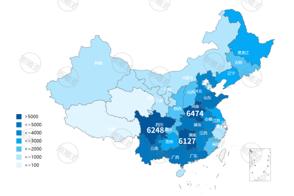 2025年全国各省生猪出栏量地图及排行榜