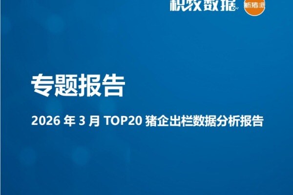 【TOP20猪企】2026年3月TOP20猪企出栏数据分析报告