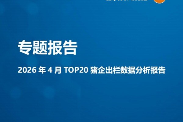 【TOP20猪企】2026年4月TOP20猪企出栏数据分析报告
