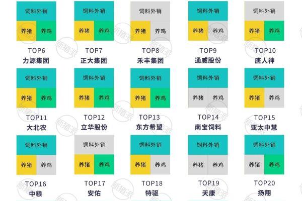 2025饲料产销量TOP20企业产业链