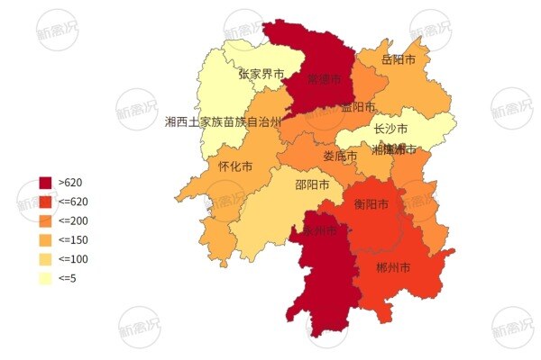 湖南省蛋鸡存栏分布情况